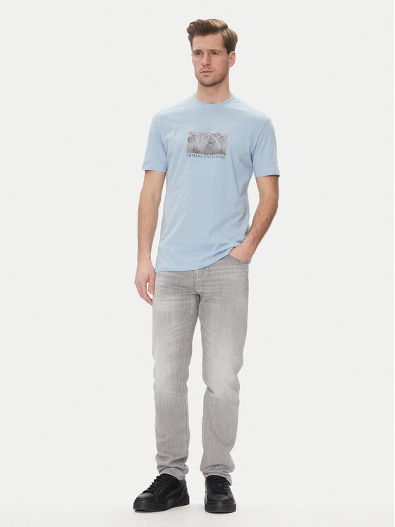 Armani Exchange Armani Exchange Футболка XM000555 AF10358 U9360 Блакитний Regular Fit