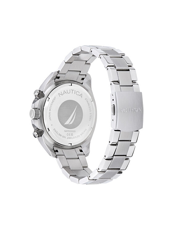Nautica Hodinky Nautica Sporty Chronograph NAPBSS505 Strieborná
