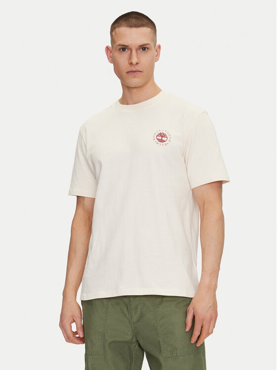 Timberland Timberland Póló TB0A6DPD Krém Regular Fit