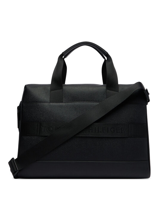 Tommy Hilfiger Geantă pentru laptop Tommy Hilfiger Th Modern Monogram Computer Bag AM0AM14729 Negru