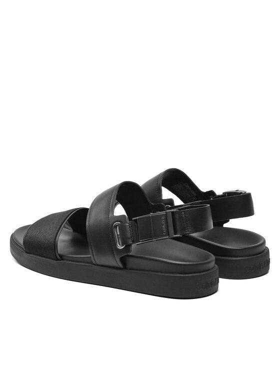 Calvin Klein Sandale Calvin Klein Back Strap Sandal Jaq Mono Ip HM0HM01421 Negru