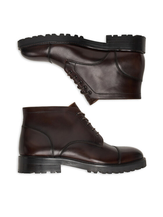 GINO ROSSI Kotníková obuv Gino Rossi EO-UBERTO-03 125AM Hnědá