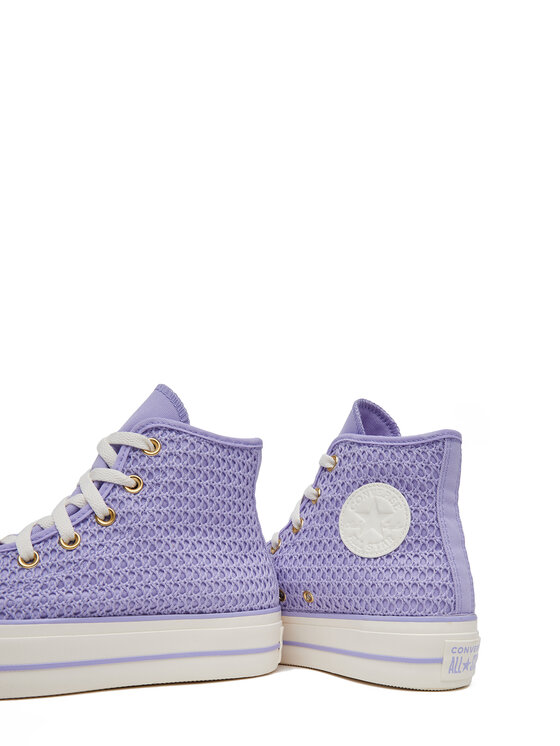 Converse Кеди Converse Chuck Taylor All Star Lift Platform Knit Kadın Mor A13644C Фіолетовий