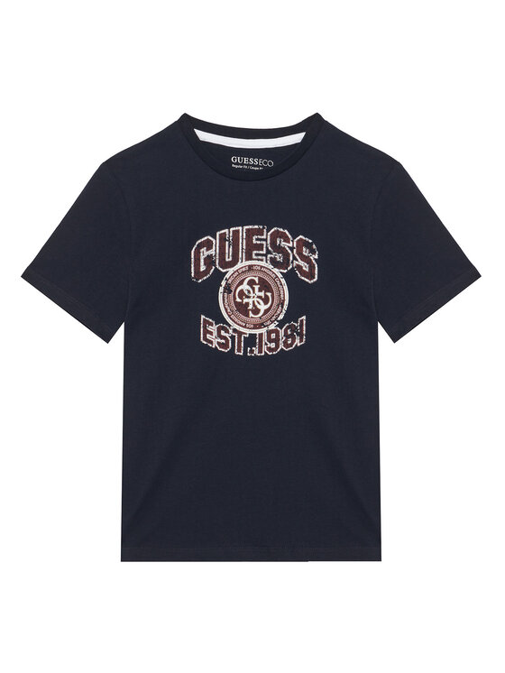 Guess Guess Футболка L6RI13 K8HM4 Cиній Regular Fit