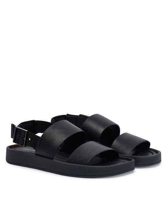 Calvin Klein Basutės Calvin Klein Webbing Back Strap HM0HM02095 Juoda