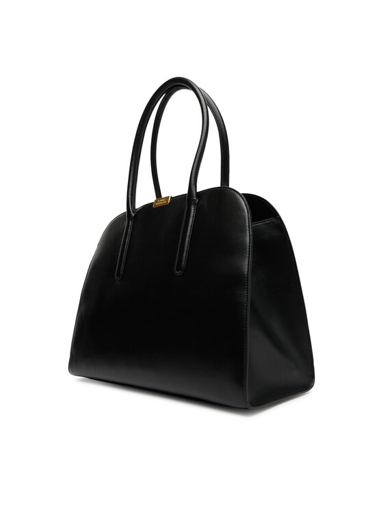 Tommy Hilfiger Дамска чанта Tommy Hilfiger Iconic Leather Tote AW0AW18206 Черен