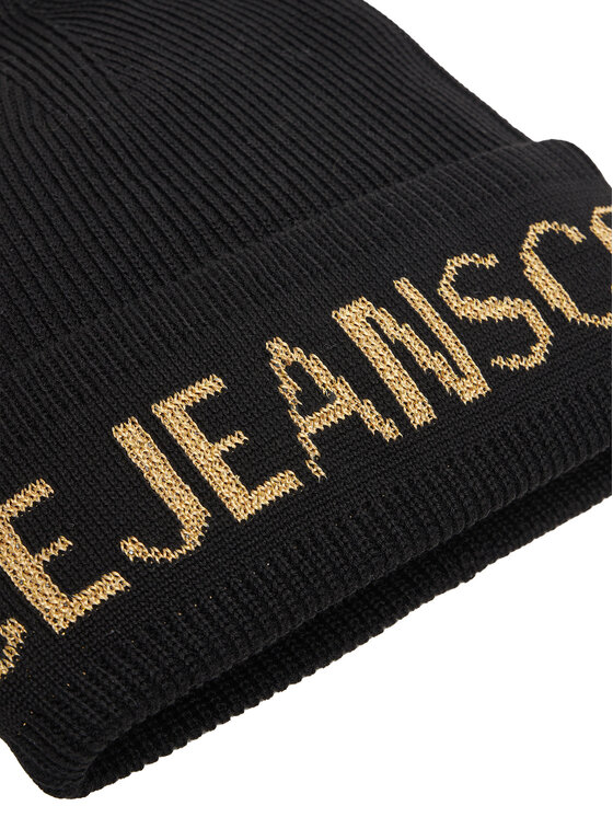 Versace Jeans Couture Шапкa Versace Jeans Couture Big Beanie 79YAZK40 Чорний