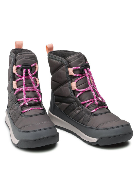 Sorel Śniegowce Sorel Youth Whitney II Short Lace WP NY3903 Szary