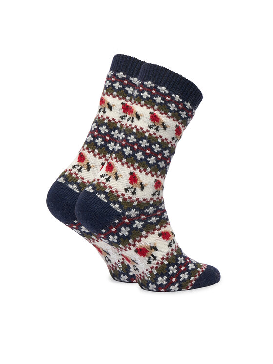 Barbour Șosete lungi Barbour Robin Fair Isle LSO0077NY55 Bleumarin