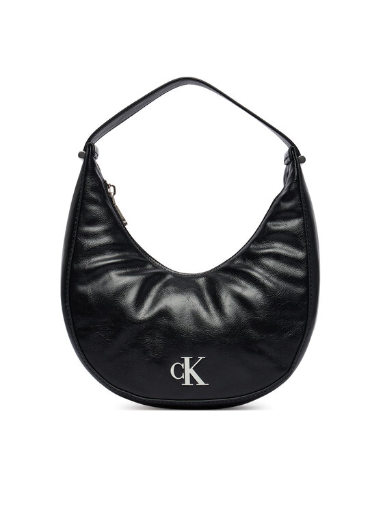 Calvin Klein Ročna torba Calvin Klein Buckle Small Bag LV04F3513G Črna
