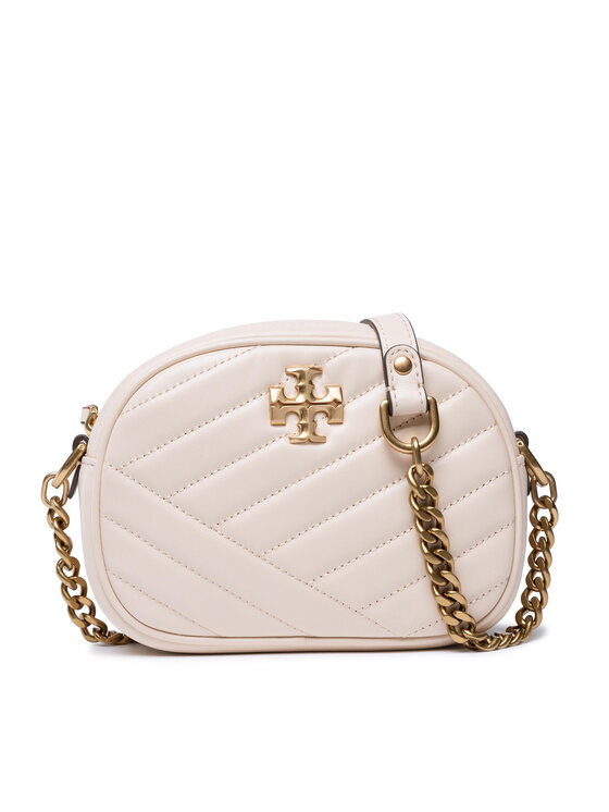 Tory Burch Τσάντα Tory Burch Kira Chevron Small Camera Bag 90450 Μπεζ