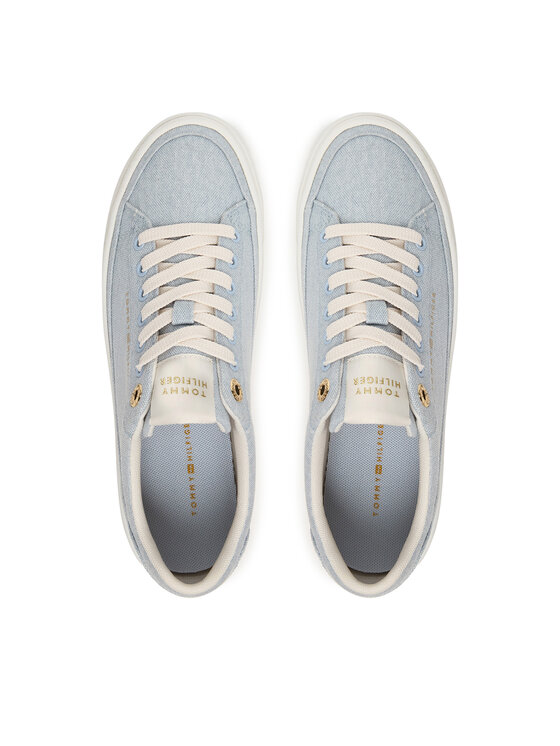 Tommy Hilfiger Sneakers Tommy Hilfiger Th Foxing Platform Washed Canvas FW0FW09172 Albastru celest