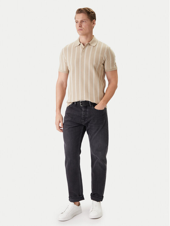 Tommy Hilfiger Tommy Hilfiger Polo Vertical MW0MW41949 Beis Regular Fit