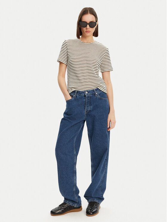 Pieces Pieces Футболка Manilla 17155073 Écru Loose Fit