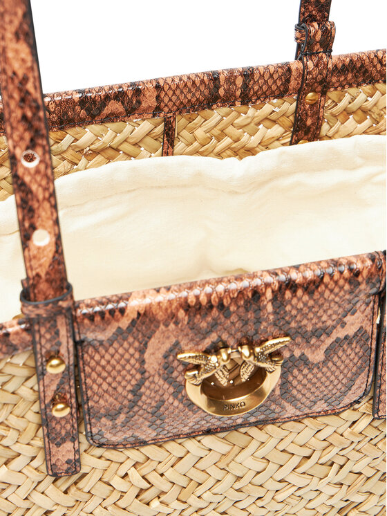 PINKO Kabelka PINKO Love Summer Basket PE 25 PLTT 103324 A2GO Béžová