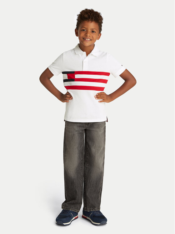 Tommy Hilfiger Tommy Hilfiger Polo majica KB0KB09528 D Bela Regular Fit