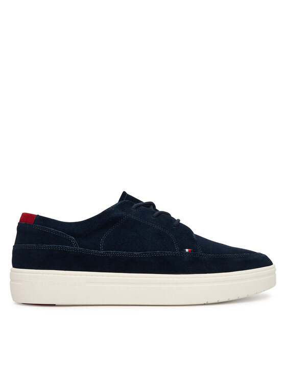 Tommy Hilfiger Superge Tommy Hilfiger Hilfiger Light Hybrid Suede Shoe FM0FM05788 Mornarsko modra