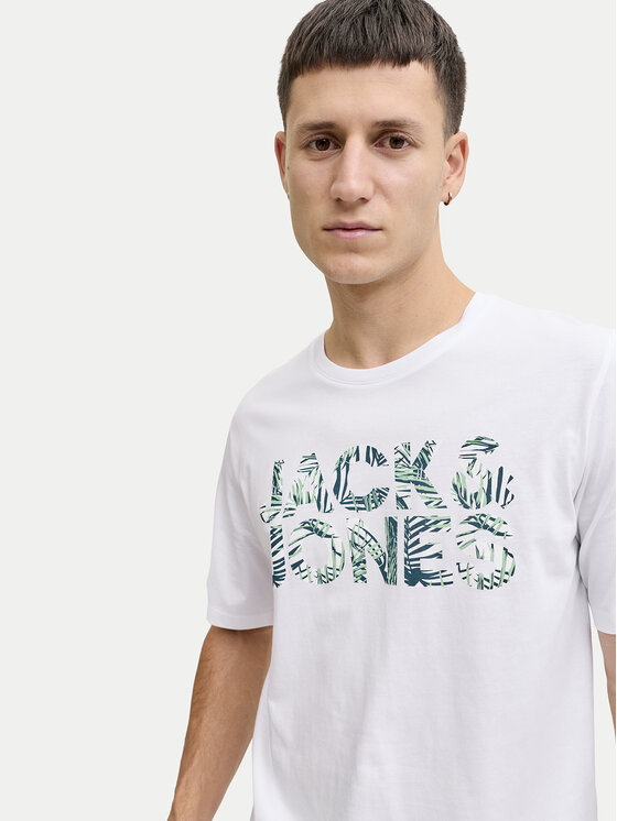 Jack & Jones Jack & Jones Camiseta Ejeff Logo 12288536 Blanco Regular Fit