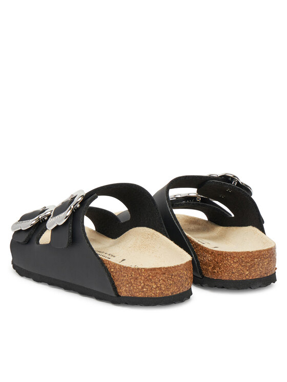 Birkenstock Şlapi Birkenstock Arizona Flower Buckle Kids 1029844 S Negru