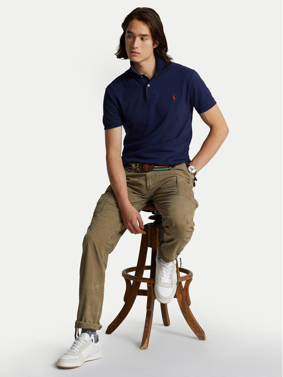 Polo Ralph Lauren Polo Ralph Lauren Polo marškinėliai Core Replen 710795080 Tamsiai mėlyna Slim Fit