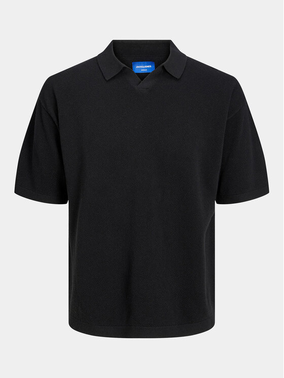 Jack & Jones Jack & Jones Поло Linen 12252748 Чорний Regular Fit