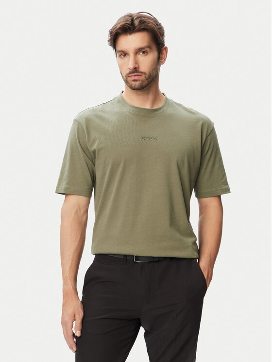 BOSS BOSS Camiseta Tee 10 50519368 Caqui Relaxed Fit