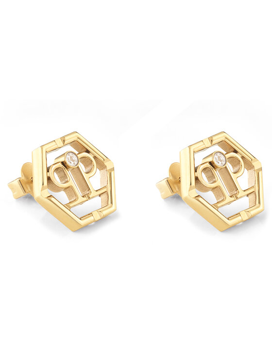 PHILIPP PLEIN Сережки PHILIPP PLEIN Hexagon PJ2AA06EU Золотий