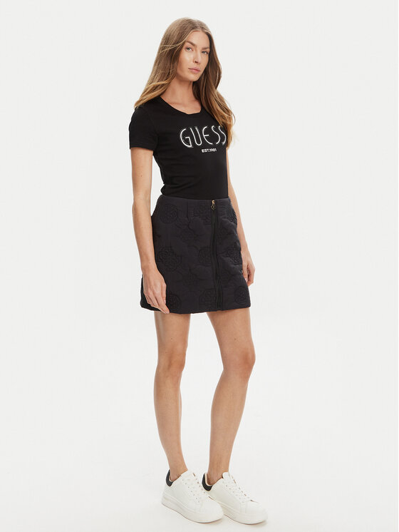 Guess Guess Футболка W5YI05 J1314 Чорний Regular Fit
