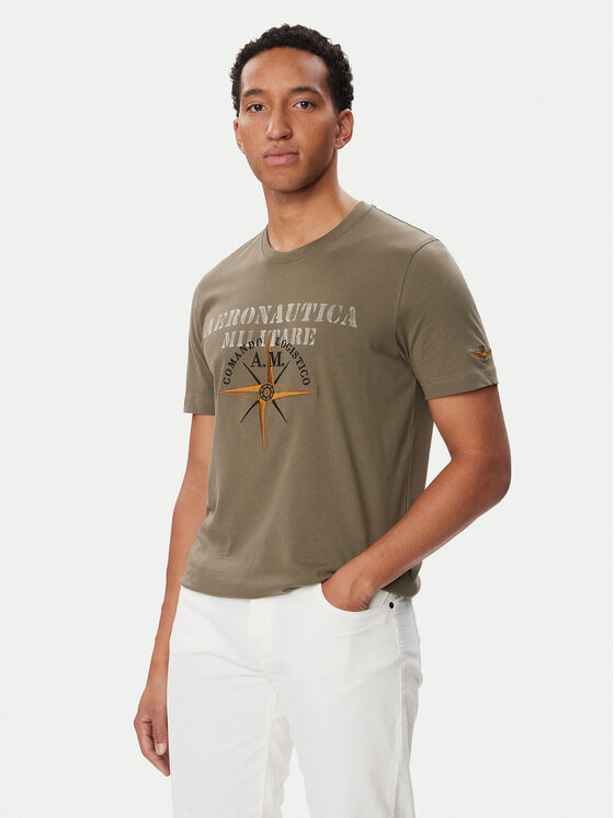 Aeronautica Militare Aeronautica Militare Camiseta 262TS2582UJ00750 Caqui Regular Fit