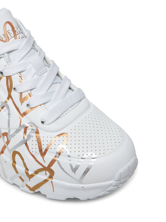 Skechers Sneakersy Skechers Uno Lite-Metallic Love 314067L/WTGD Biela