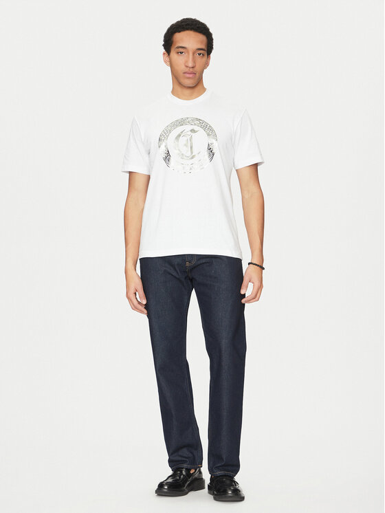 Just Cavalli Just Cavalli Футболка 78OAHT14 Білий Regular Fit