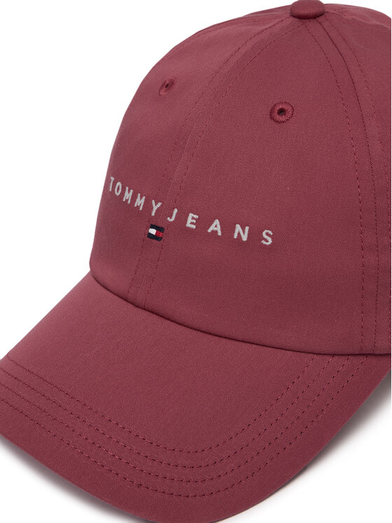 Tommy Jeans Kepurė su snapeliu Tommy Jeans Tjw Linear Logo 6 Panel Cap AW0AW16868 Raudona