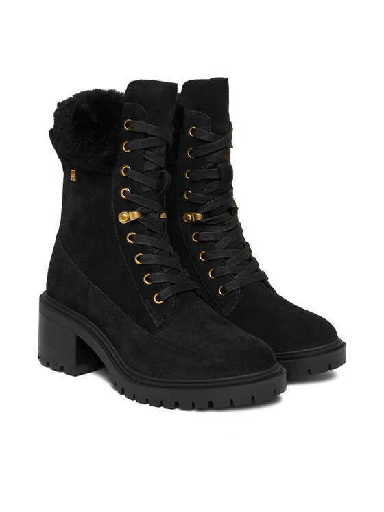 Tommy Hilfiger Μποτίνια Tommy Hilfiger Th Shearling Lace Up Boot FW0FW08999 Μαύρο