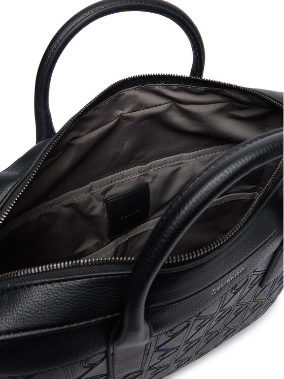 Calvin Klein Valigetta Calvin Klein Emblem Aop Deboss LV04D3561G Nero