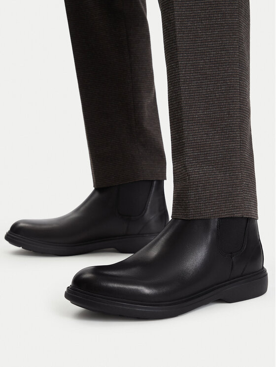 Geox Členková obuv s elastickým prvkom Geox U Ottavio C U16DCC 00043 C9999 Čierna