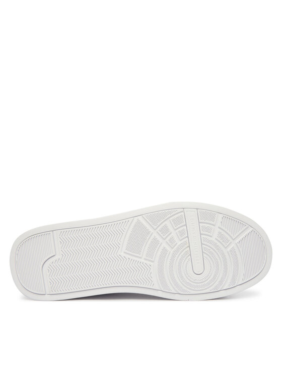 Tommy Hilfiger Sneakersy Tommy Hilfiger Th Court Lth Detail Ess FM0FM05367 Biały