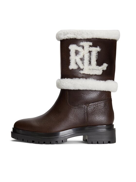LAUREN RALPH LAUREN Členková obuv Lauren Ralph Lauren Carter 802915439002 Hnedá