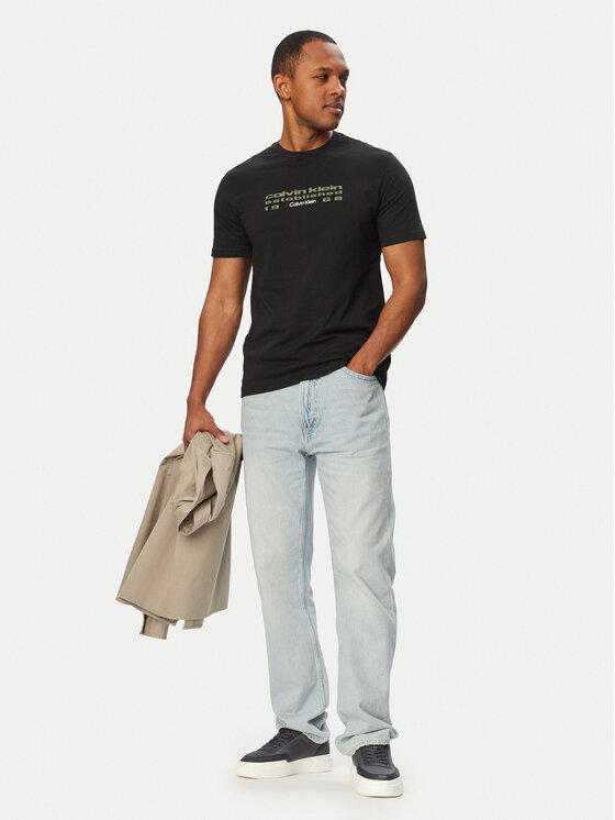 Calvin Klein Jeans Calvin Klein Jeans Camiseta SS 30s EU LV04RG800G Negro Regular Fit
