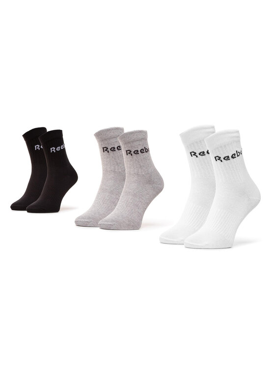 Calzini lunghi Reebok Act Core Mid Crew Sock 3P GC8669 Bianco | Escarpe.it