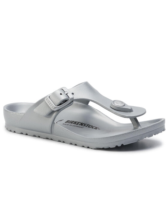 Birkenstock Šlepetės per pirštą Birkenstock Gizeh Eva 1003497 Sidabrinė