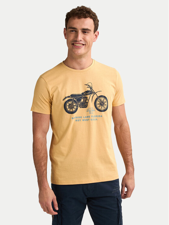 Petrol Industries Petrol Industries Camiseta M-1050-TSR707 Amarillo Regular Fit