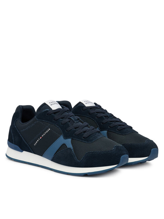 Tommy Hilfiger Laisvalaikio batai Tommy Hilfiger Runner Icon Mix FM0FM05679 Tamsiai mėlyna