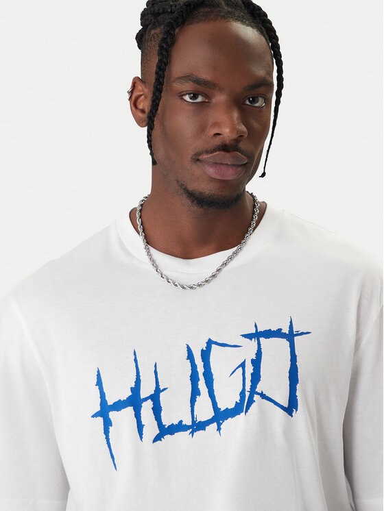 HUGO HUGO Футболка Namerix 50554350 Білий Regular Fit