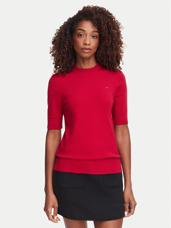 Tommy Hilfiger Tommy Hilfiger Camiseta WW0WW49705 Rojo Slim Fit