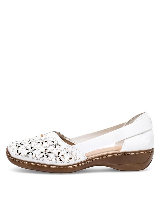 Rieker Pantofi Rieker 41356-80 Alb