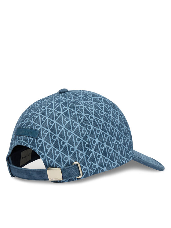 Calvin Klein Шапка с козирка Calvin Klein Emblem Print W Leather Patch Cap LV04D5029G Син