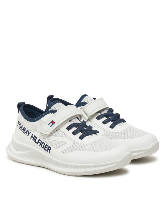 Tommy Hilfiger Sportcipők Tommy Hilfiger Low Cut Lace-Up/Velcro Sneaker T1B9-33868-1756 S Fehér