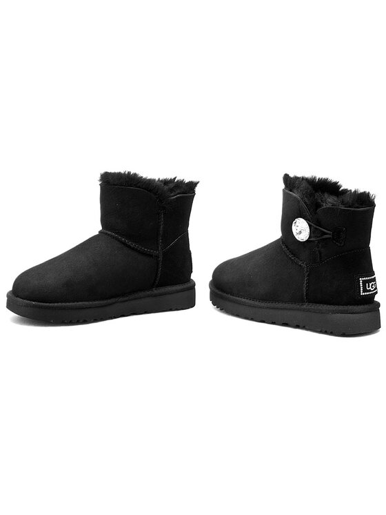 Ugg Снігоходи Ugg W Mini Bailey Button Bling 1016554 Чорний