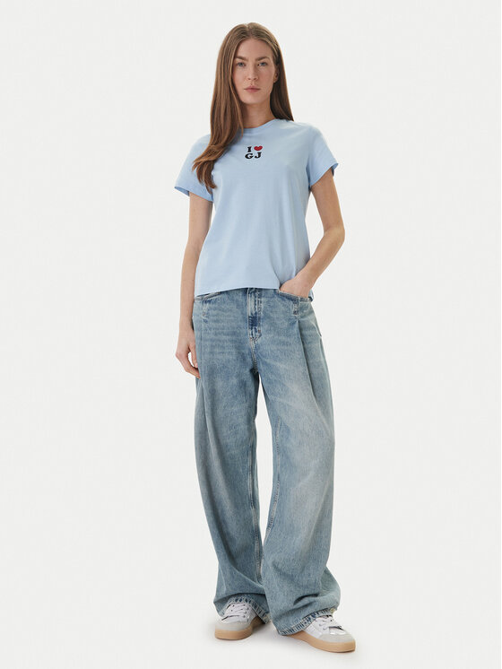 Guess Jeans Guess Jeans Футболка W6GI45 K8HM0 Блакитний Regular Fit