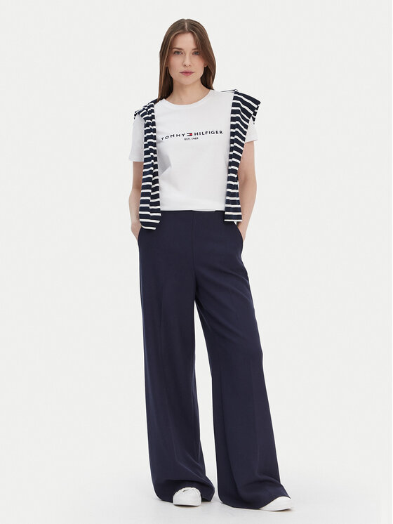 Tommy Hilfiger Tommy Hilfiger T-Shirt Heritage C-Nk WW0WW31999 Λευκό Regular Fit